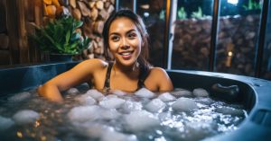 Las Vegas athlete using cold plunge therapy for faster recovery