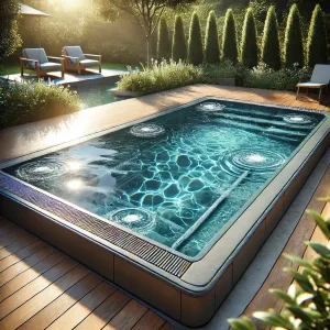 Swim spa creating a backyard oasis in Phoenix
